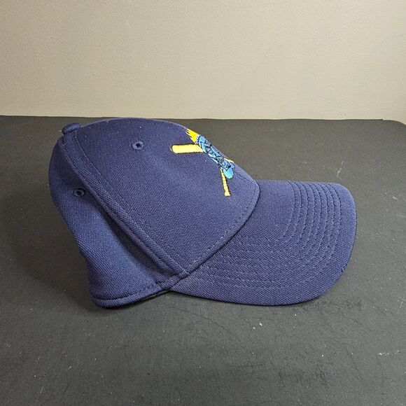 NWT ProFlex Navy Blue Tiki Baseball Bats Hat L/XL Illinois Islanders - Picture 3 of 6